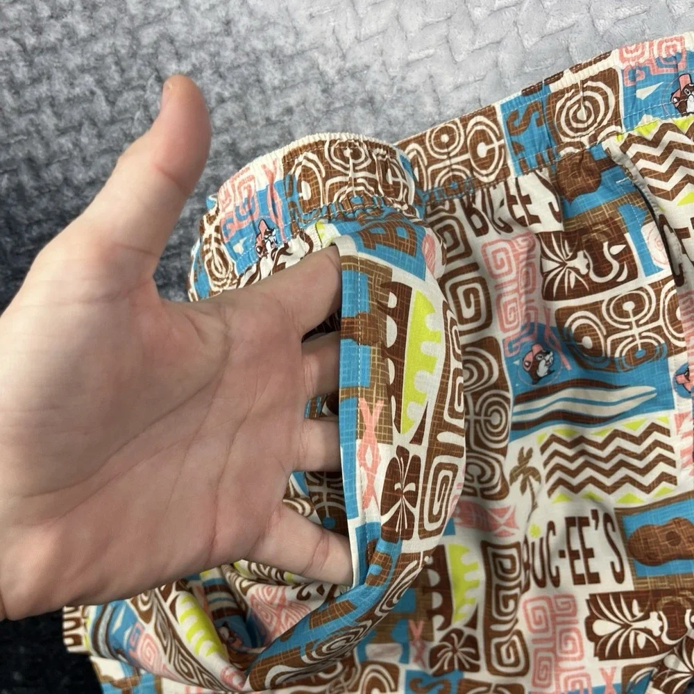 Buc-ee's Mens Swim Trunks Beach Shorts 2XL Hawaiian Surfer Beaver Pattern Bucees